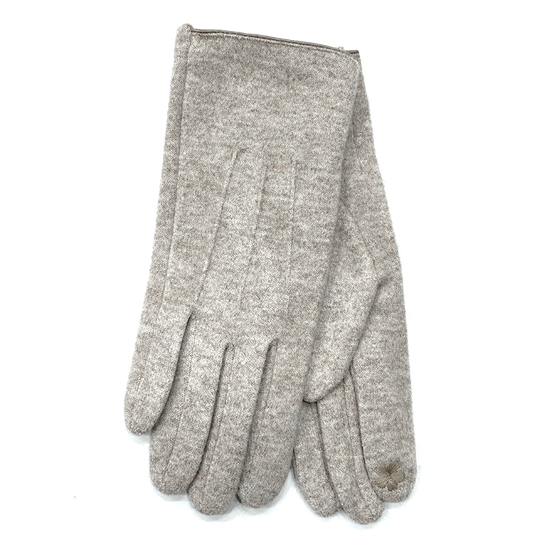 Γυναικεία γάντια μονόχρωμα μπεζ ANSIN