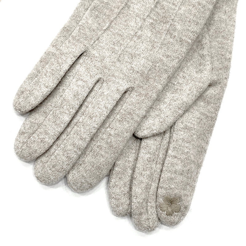 Γυναικεία γάντια μονόχρωμα μπεζ ANSIN