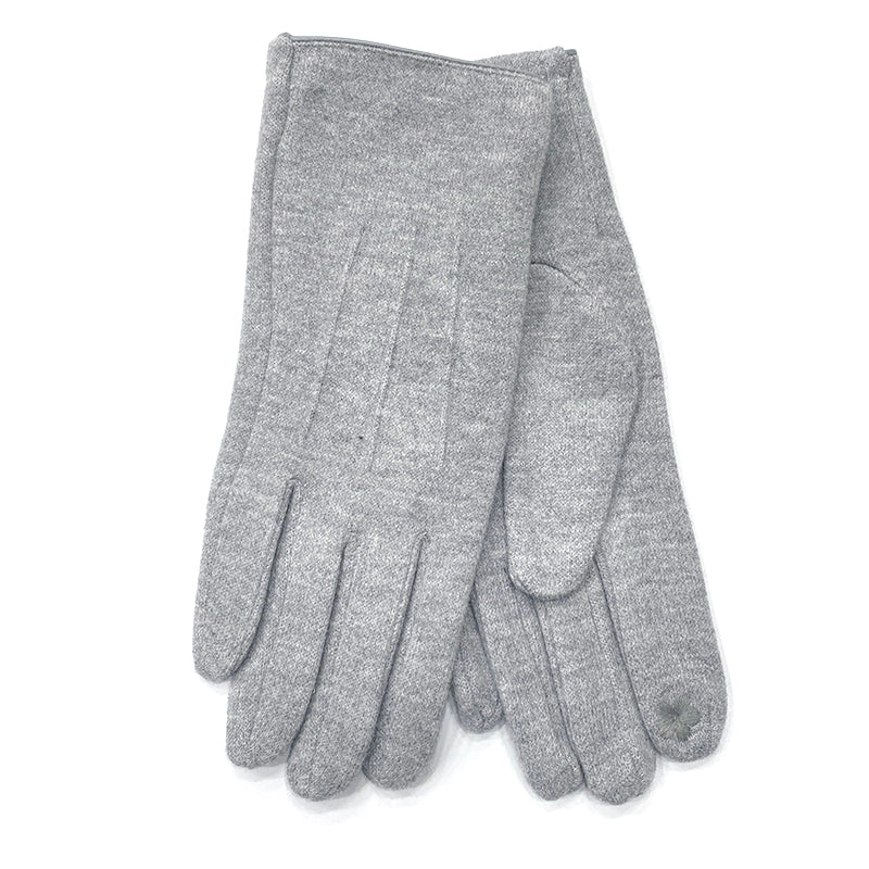 Γυναικεία γάντια μονόχρωμα γκρι ANSIN