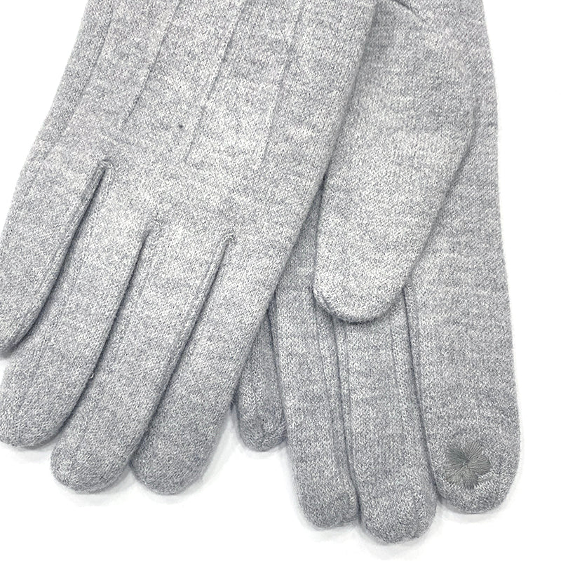 Γυναικεία γάντια μονόχρωμα γκρι ANSIN