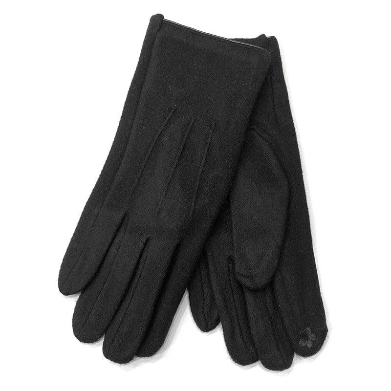 Γυναικεία γάντια μονόχρωμα μαύρο ANSIN