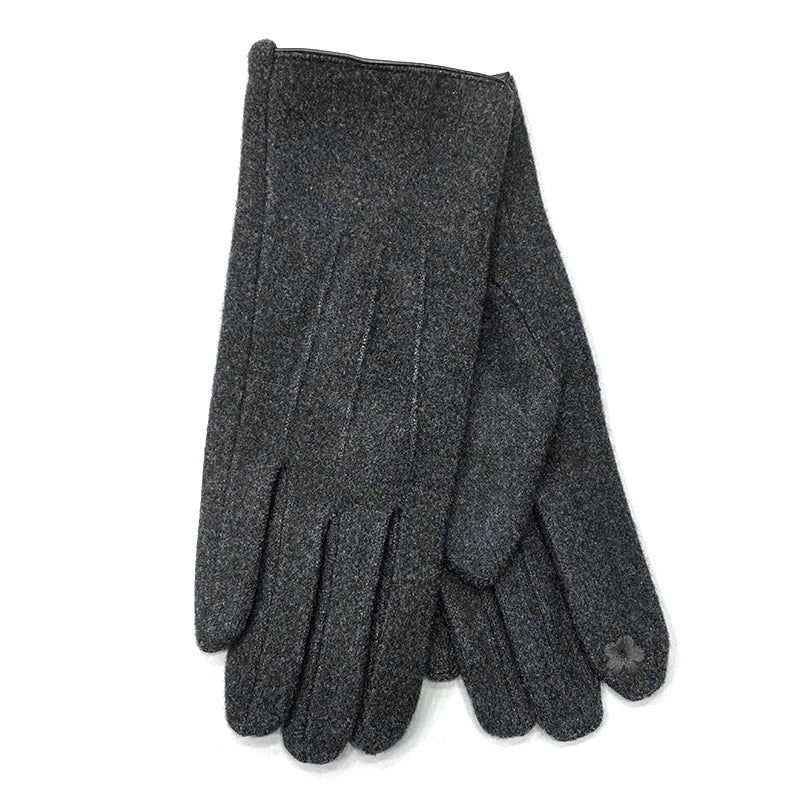 Γυναικεία γάντια μονόχρωμα γκρι σκούρο ANSIN