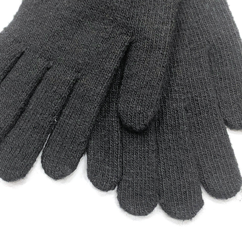 Γυναικεία γάντια πλεκτά μαύρα ANSIN