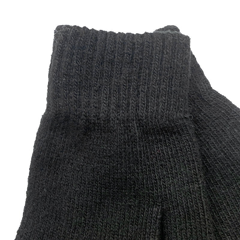 Γυναικεία γάντια πλεκτά μαύρα ANSIN