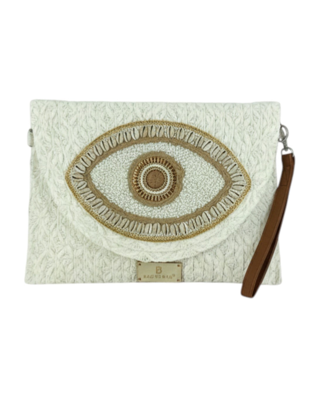 Ψάθινη τσάντα χειρός XY-2613 - Ασπρο BAG TO BAG