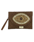Ψάθινη τσάντα χειρός XY-2613 - Καφέ BAG TO BAG