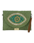 Ψάθινη τσάντα χειρός XY-2613 - Πράσινο BAG TO BAG