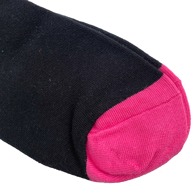 Κάλτσες χρωματιστές με σχέδια french bulldog 36-40 Ροζ US-001652 ANSIN