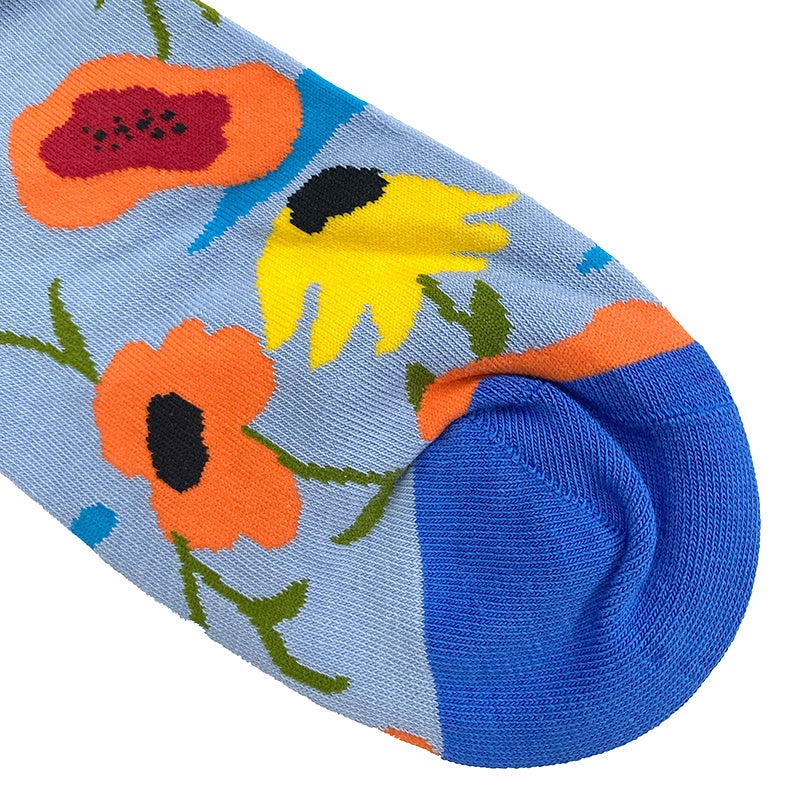 Κάλτσες χρωματιστές με σχέδια floral 36-40 Μπλε ANSIN