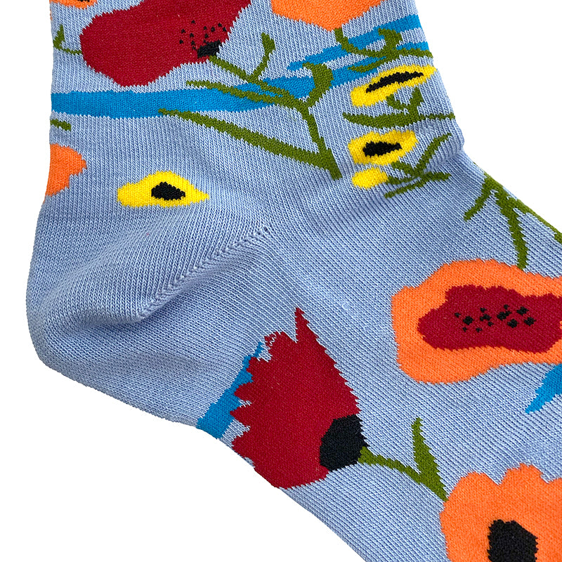 Κάλτσες χρωματιστές με σχέδια floral 36-40 Μπλε ANSIN