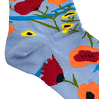 Κάλτσες χρωματιστές με σχέδια floral 36-40 Μπλε ANSIN