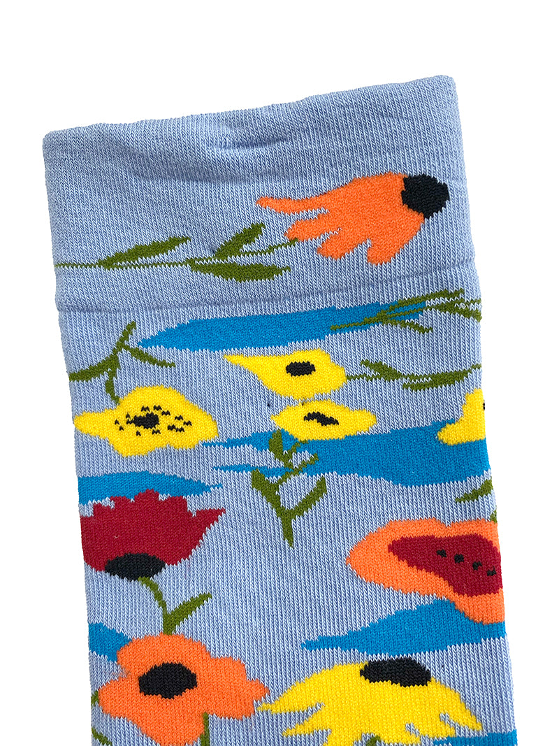 Κάλτσες χρωματιστές με σχέδια floral 36-40 Μπλε ANSIN