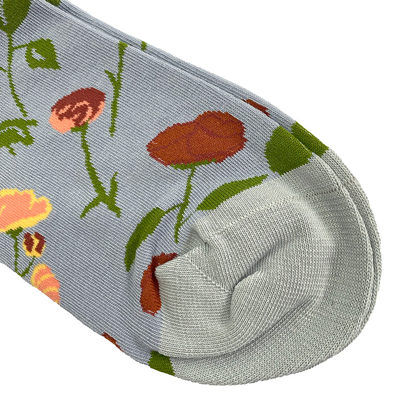Κάλτσες χρωματιστές με σχέδια floral 36-40 Γκρι ANSIN