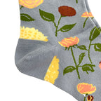 Κάλτσες χρωματιστές με σχέδια floral 36-40 Γκρι ANSIN