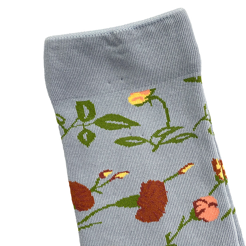 Κάλτσες χρωματιστές με σχέδια floral 36-40 Γκρι ANSIN