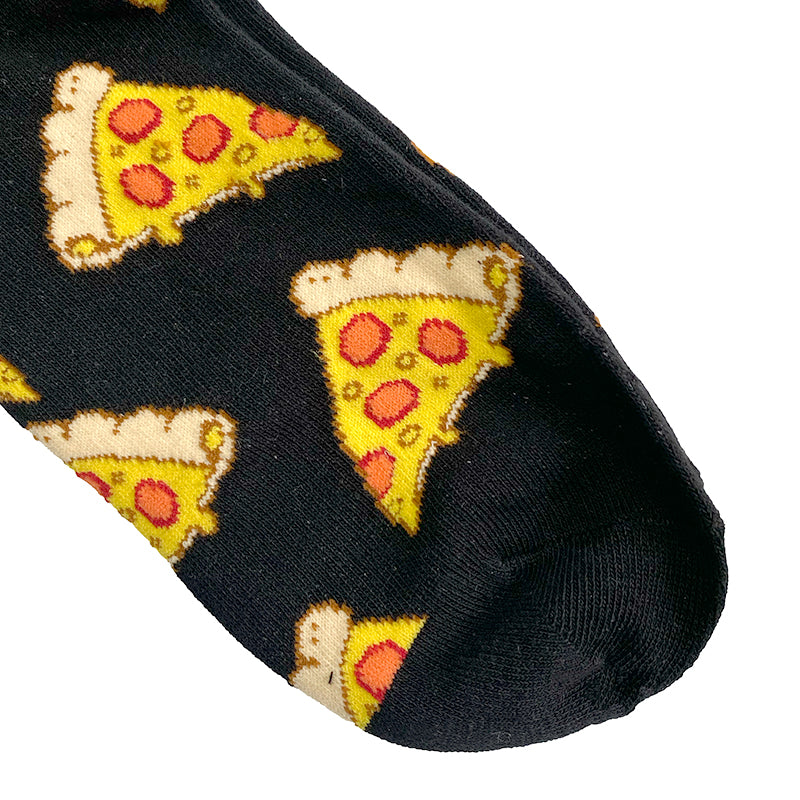 Ανδρικές κάλτσες με σχέδια pizza Μαύρο ANSIN