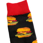 Ανδρικές κάλτσες με σχέδια Hamburger μαύρο ANSIN