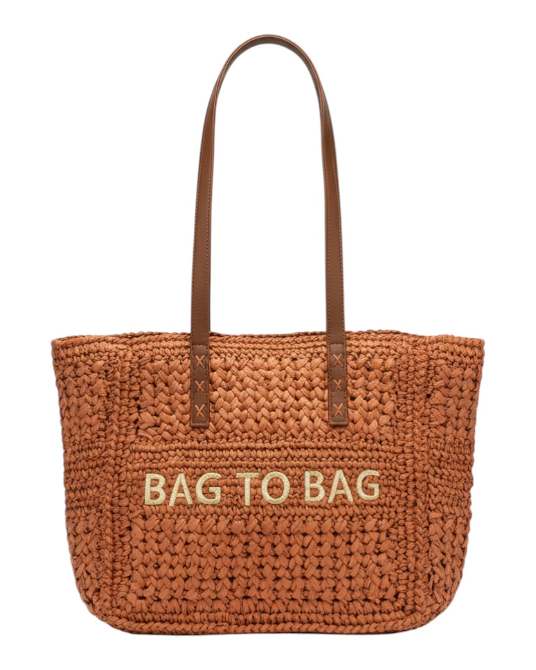 Ψάθινη τσάντα ώμου XY-2636 - Κόκκινο BAG TO BAG