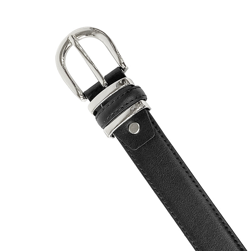 Γυναικεία ζώνη φάρδος 2,8cm Μαύρο/Ασημί ANSIN