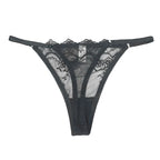 Γυναικεία string με δαντέλα Μαύρο ANSIN