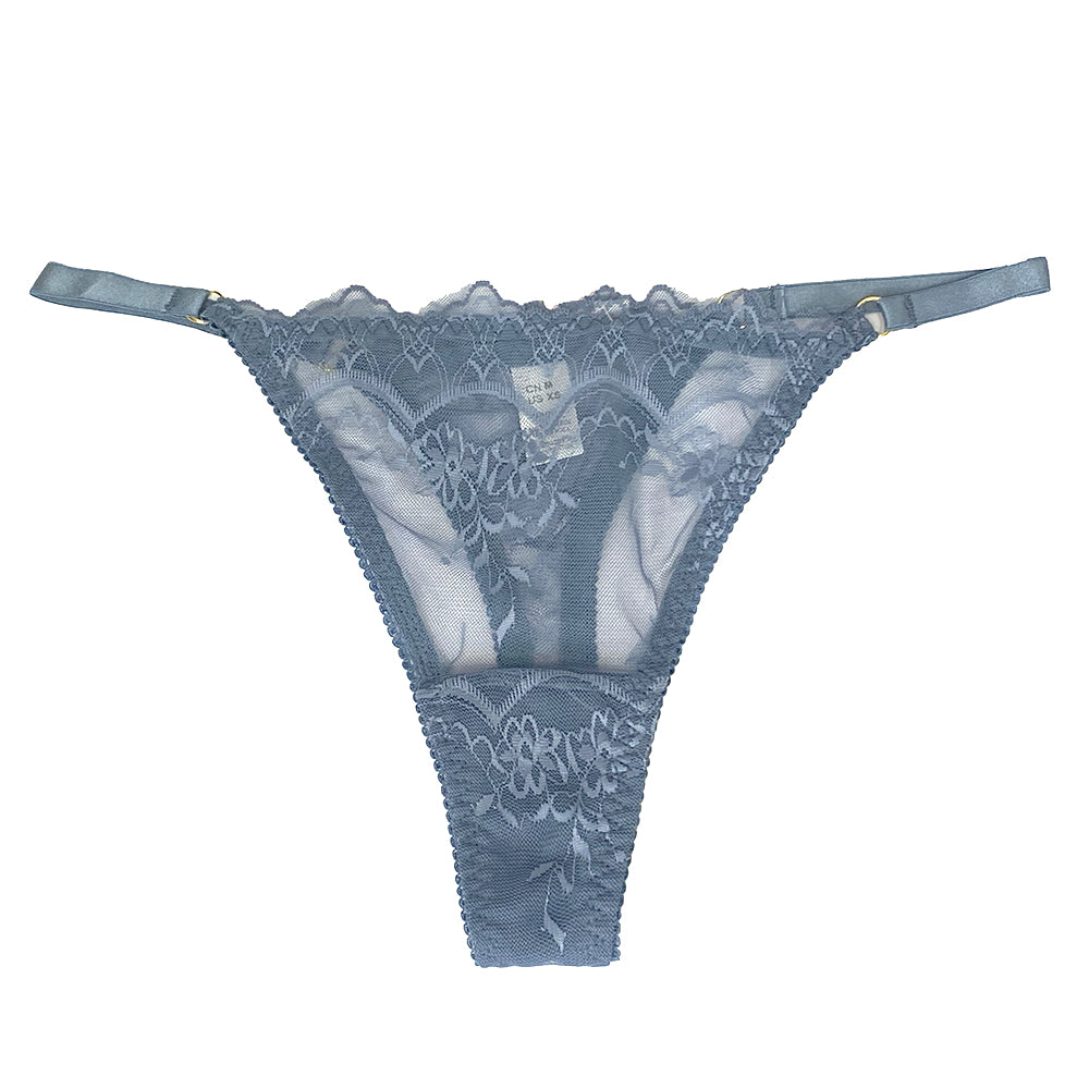 Γυναικεία string με δαντέλα Μπλε ANSIN