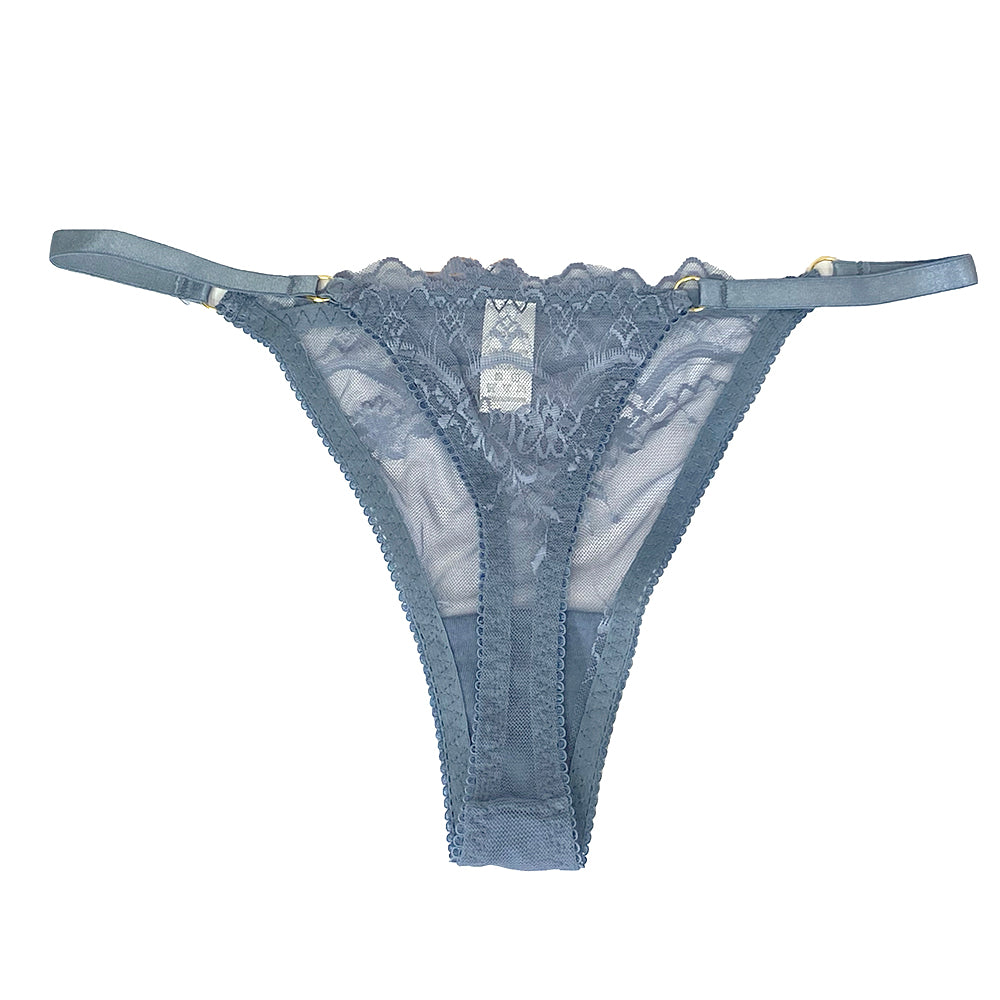 Γυναικεία string με δαντέλα Μπλε ANSIN