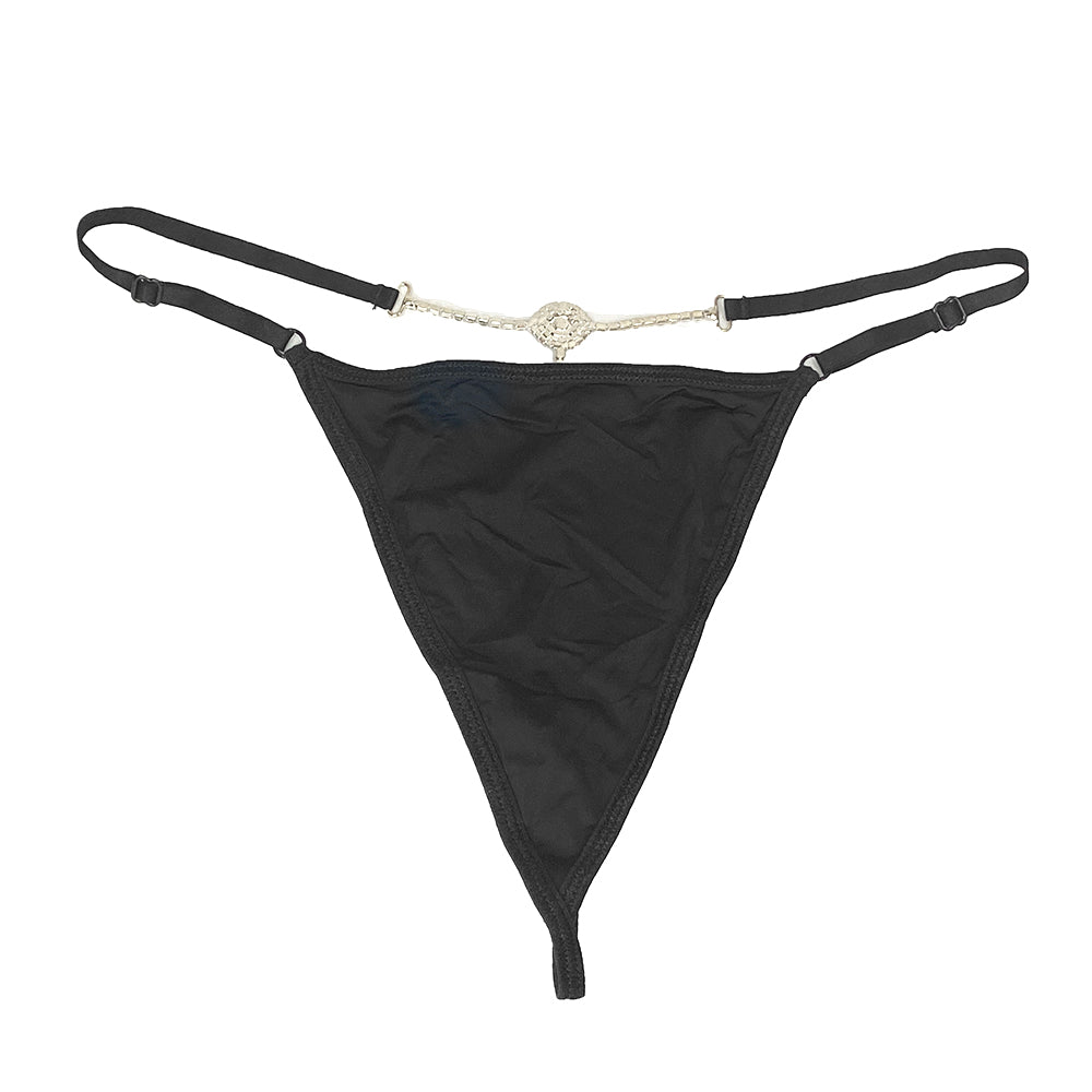 Γυναικεία string με σχέδιο μάτι από στρας Μαύρο ANSIN