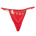 Γυναικεία string με σχέδιο BABY Κόκκινο ANSIN