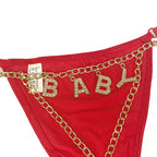 Γυναικεία string με σχέδιο BABY Κόκκινο ANSIN