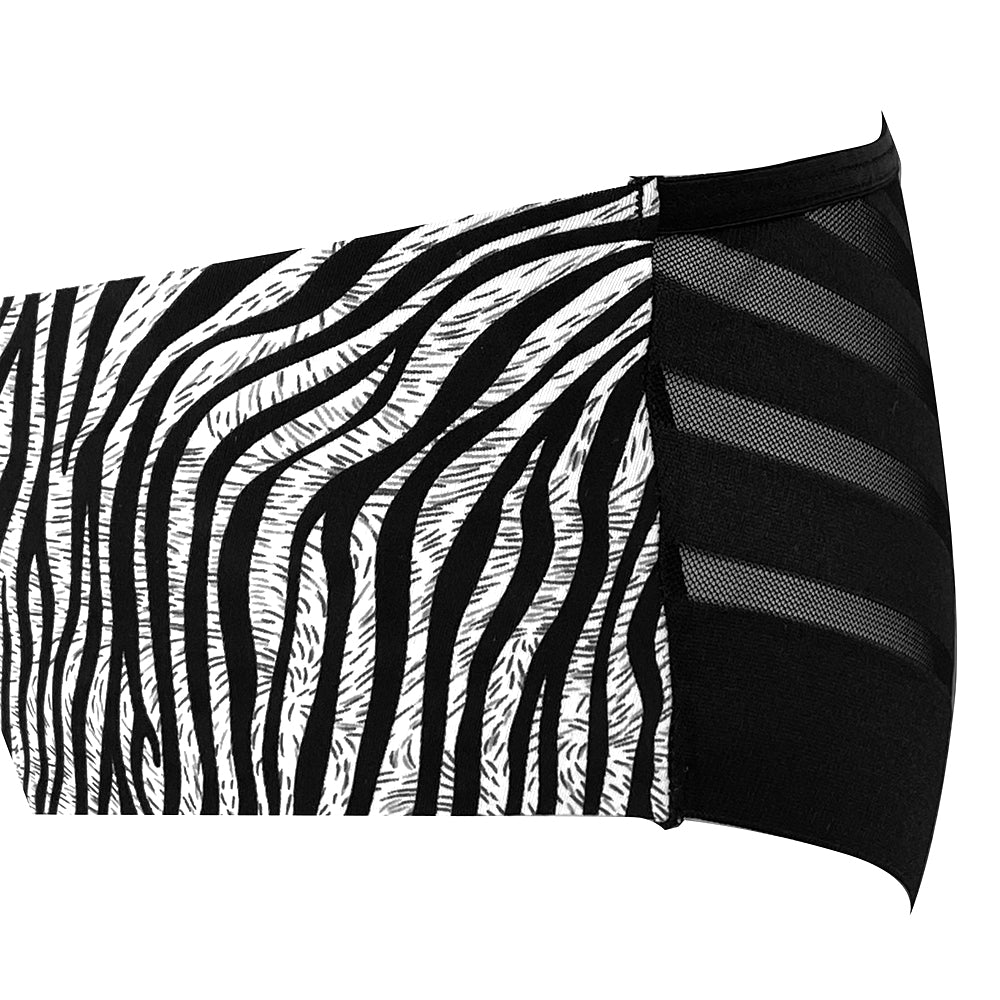 Γυναικείο σλιπ Animal print με διαφάνεια χωρίς ραφή Ζέβρα ANSIN