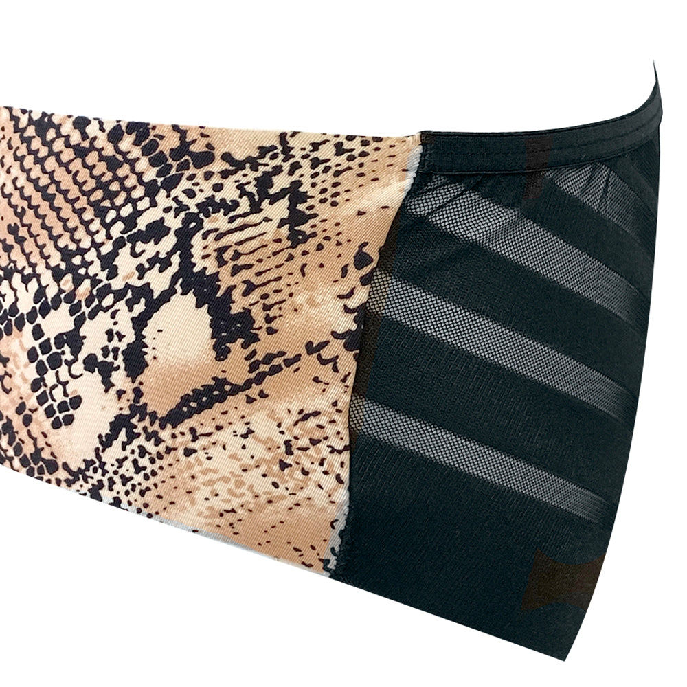 Γυναικείο σλιπ Animal print με διαφάνεια χωρίς ραφή Φιδί ANSIN