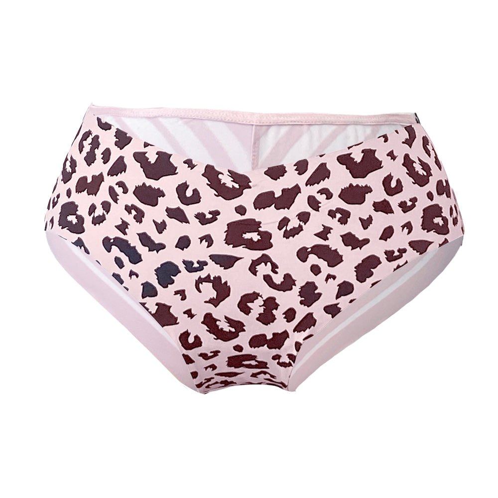 Γυναικείο σλιπ Animal print με διαφάνεια χωρίς ραφή Ροζ ANSIN