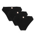 Γυναικεία βαμβακερά σλιπ brazil 3pack μαύρο ANSIN