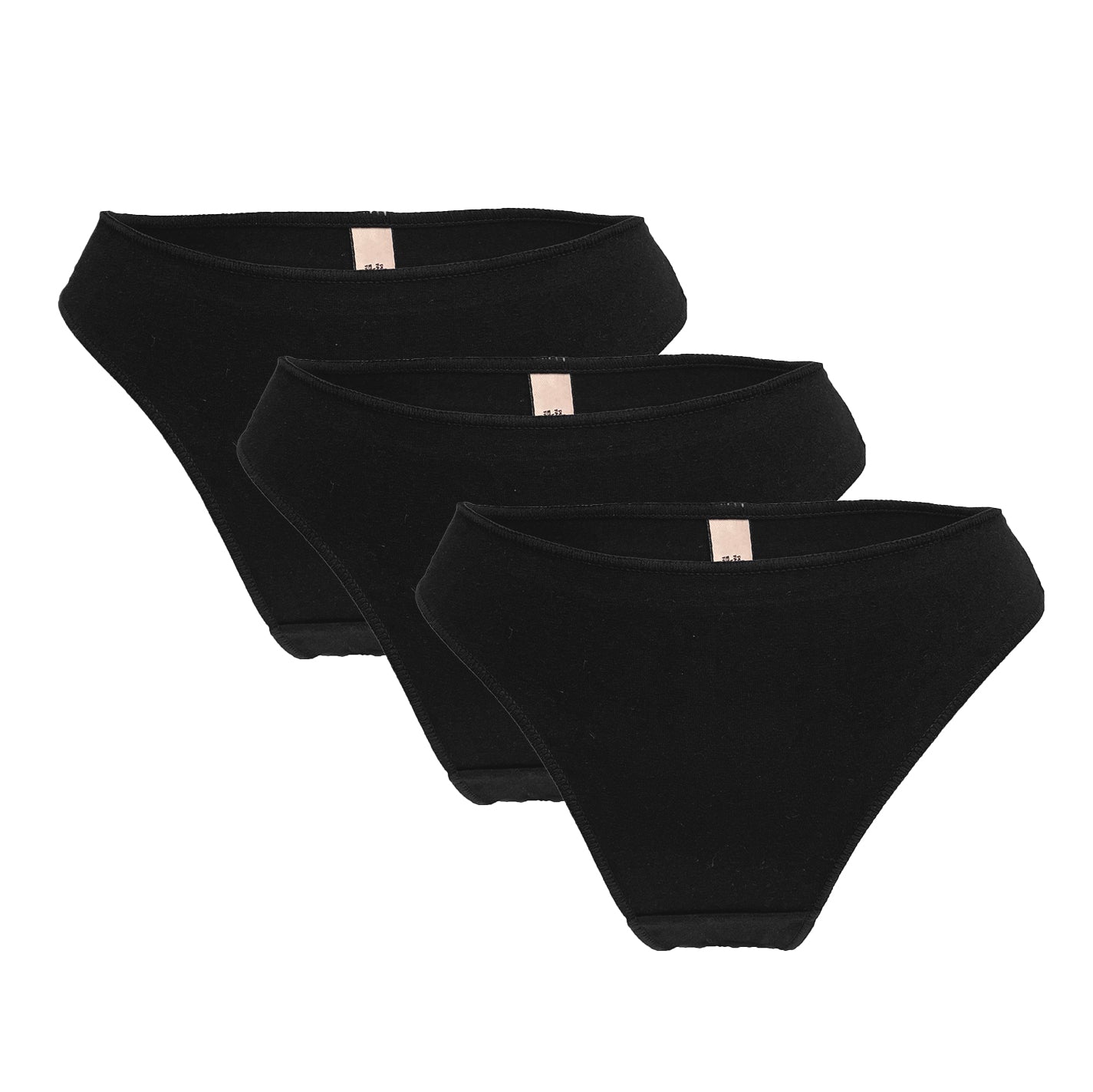 Γυναικεία βαμβακερά σλιπ brazil 3pack μαύρο ANSIN
