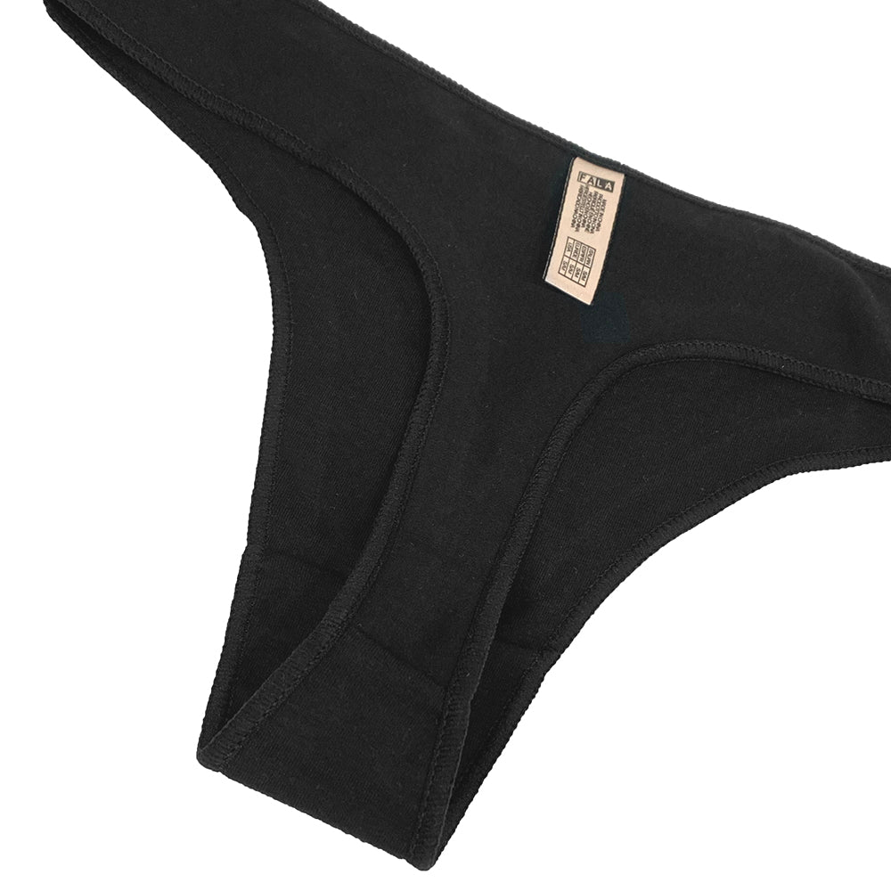Γυναικεία βαμβακερά στρινγκ 9pack Μαύρο ANSIN