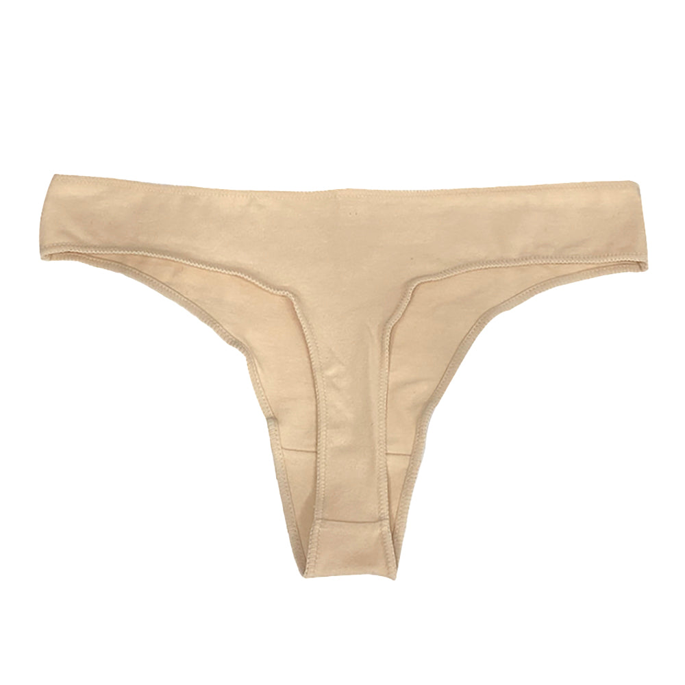 Γυναικεία βαμβακερά στρινγκ 2pack Μαύρο/Μπεζ ANSIN