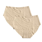 Γυναικείο σλιπ χωρίς ραφές plus-size 2pack Μπεζ ANSIN