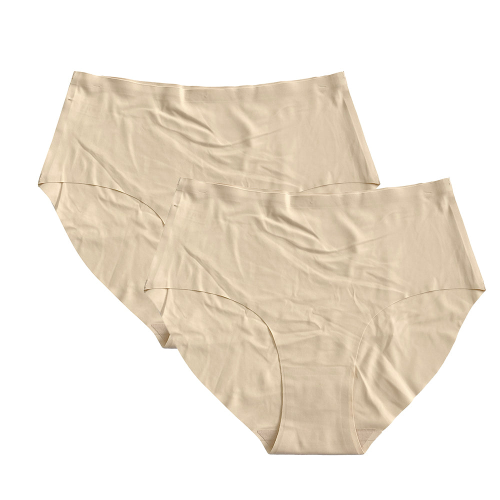 Γυναικείο σλιπ χωρίς ραφές plus-size 2pack Μπεζ ANSIN