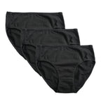 Γυναικεία σλιπ βαμβακερά 3pack Μαύρο ANSIN