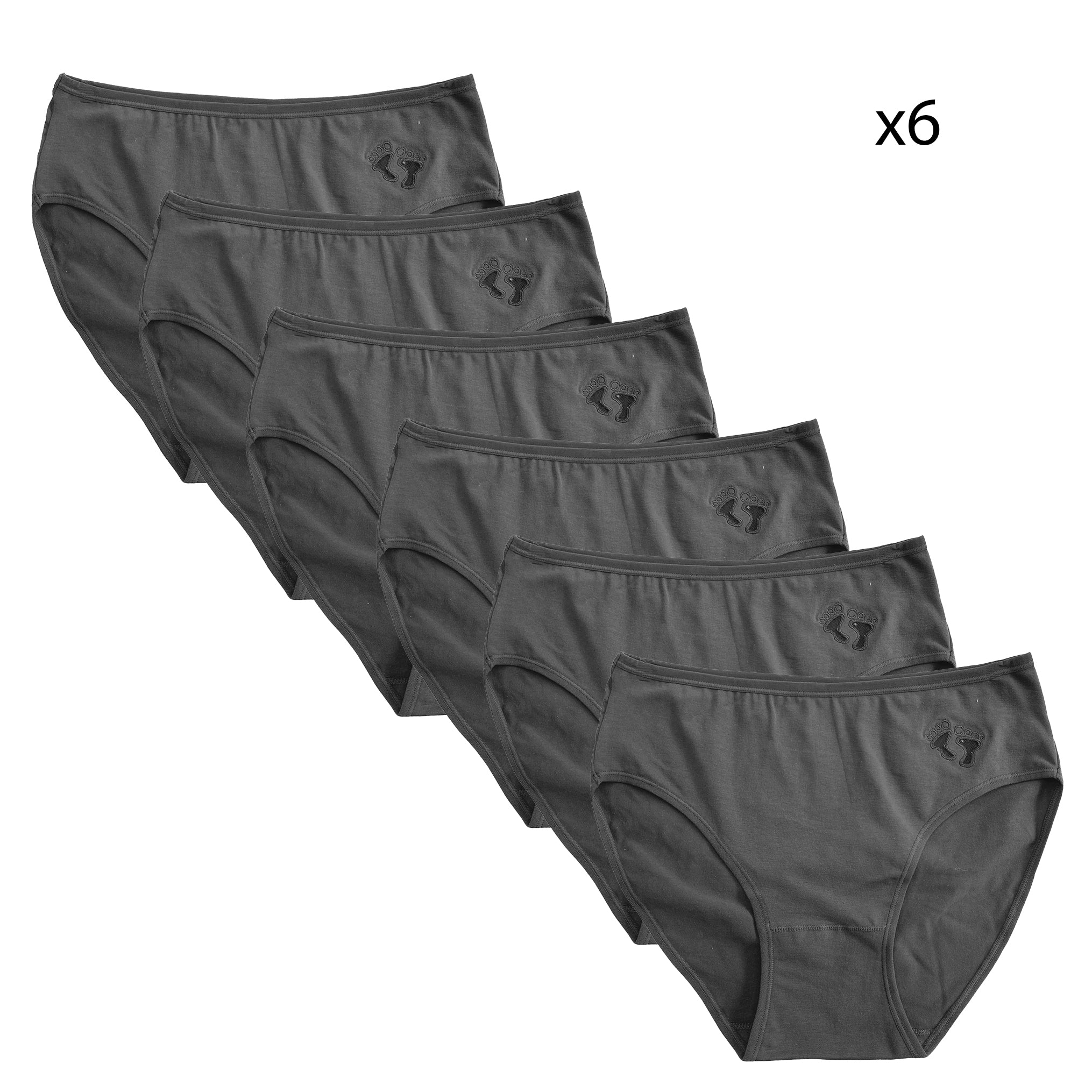 Γυναικεία σλιπ βαμβακερά 6pack Μαύρο ANSIN