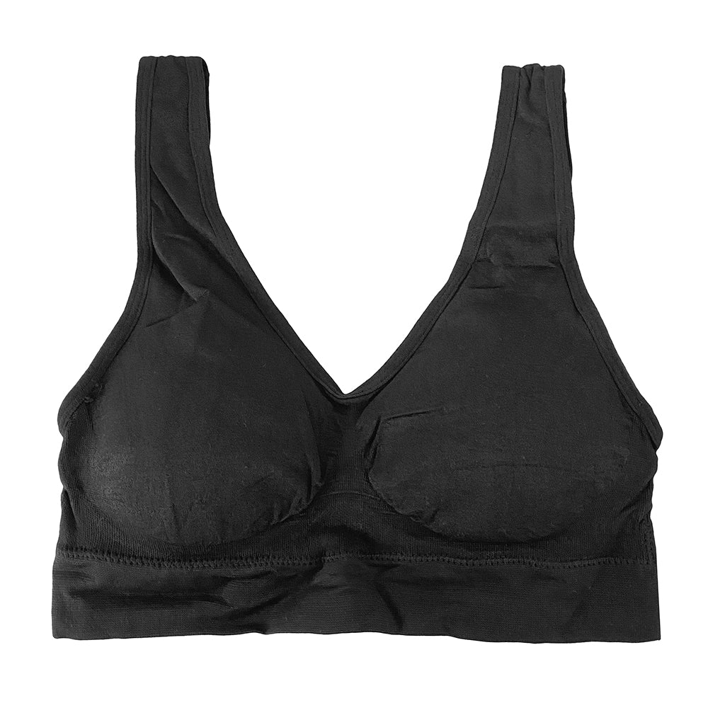 Γυναικείο μπουστάκι με αποσπώμενη ενίσχυση Μαύρο ANSIN