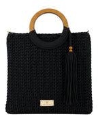 Πλεκτή Τσάντα Χειρός CN26003 - Μαύρο BAG TO BAG