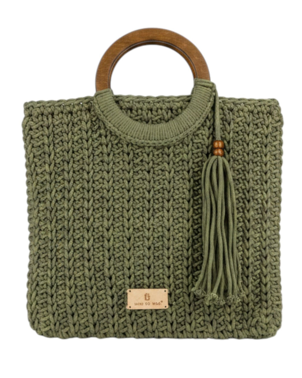 Πλεκτή Τσάντα Χειρός CN26003 - Πράσινο BAG TO BAG