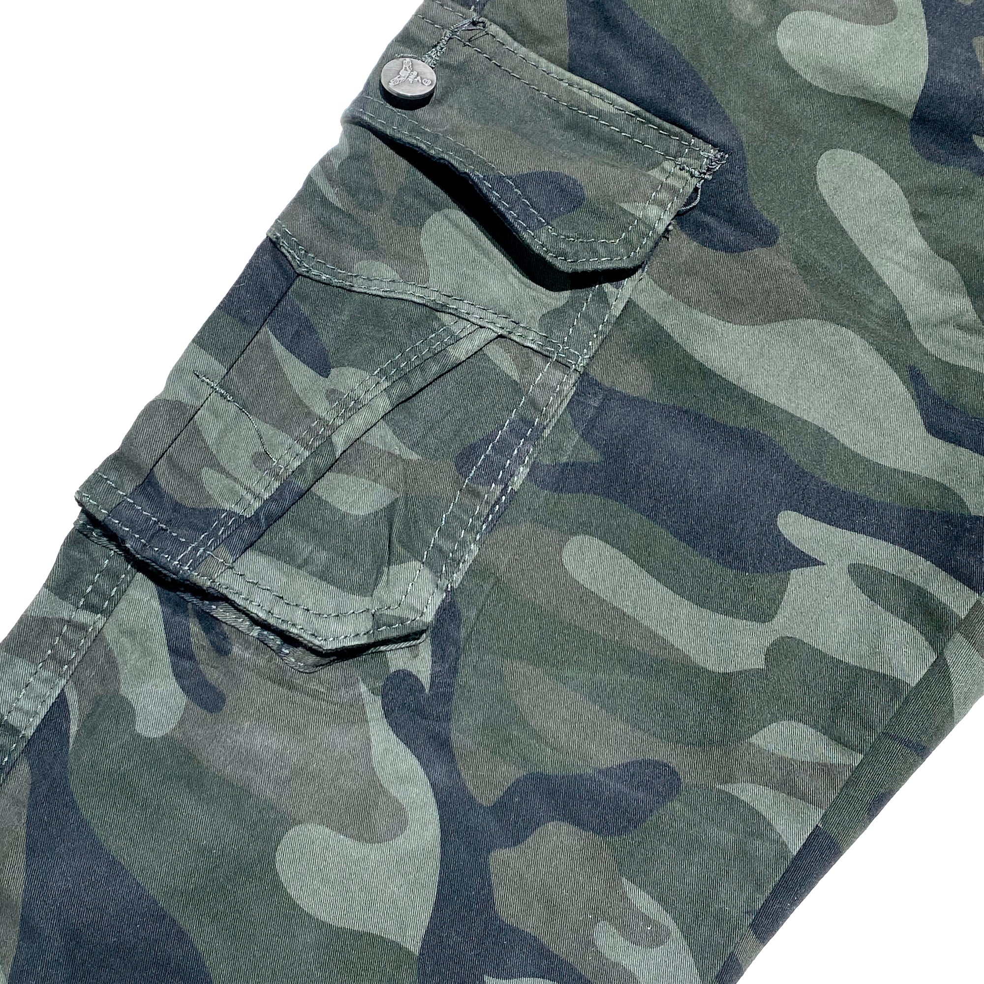 Ανδρικά πατελόνια cargo παραλλαγής Χακί ANSIN