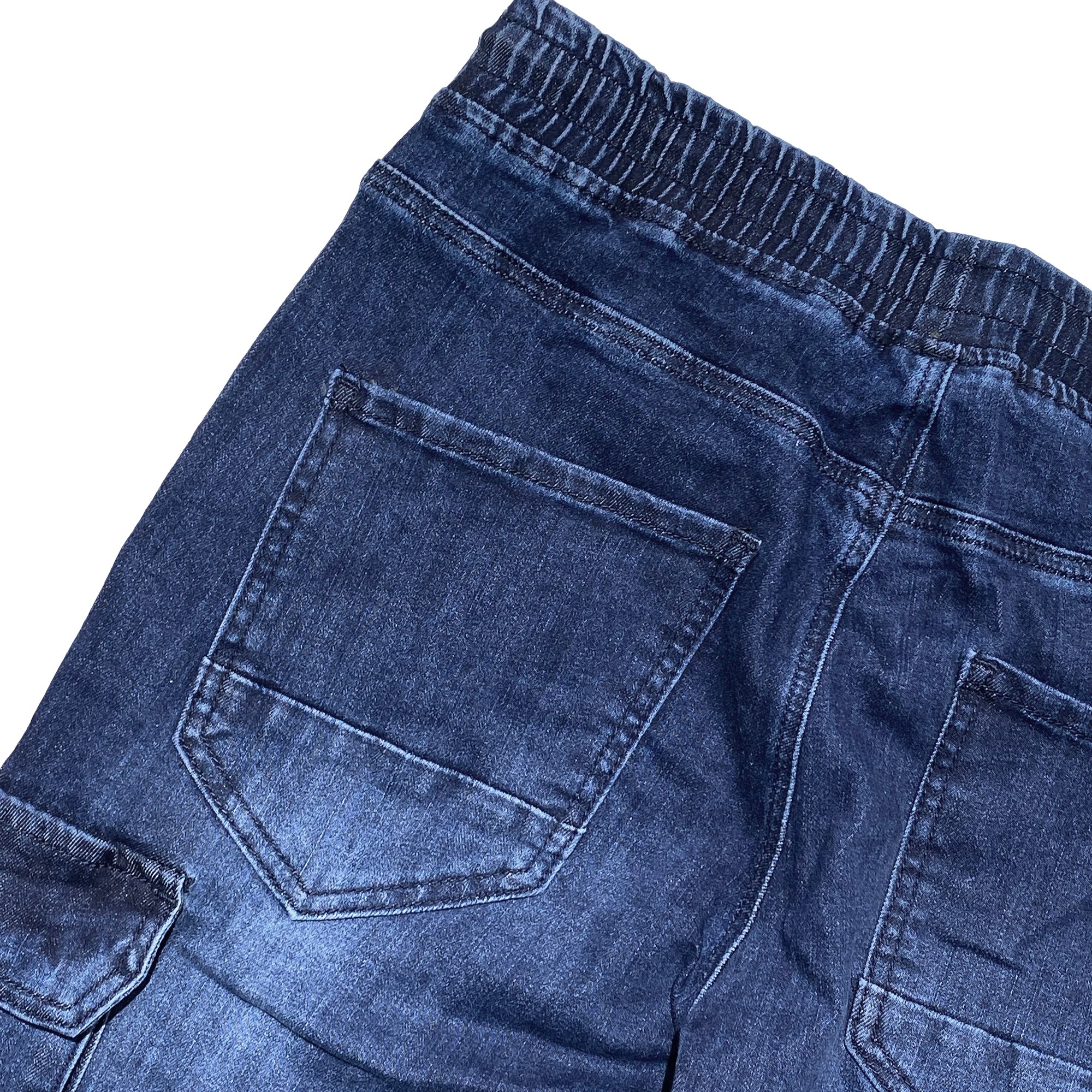 Ανδρικά τζιν παντελόνια cargo με ελαστικό ζωνάρι Μπλε ANSIN