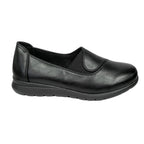 Γυναικεία ανατομικά παπούτσια slip-on με λάστιχο Μαύρο ANSIN