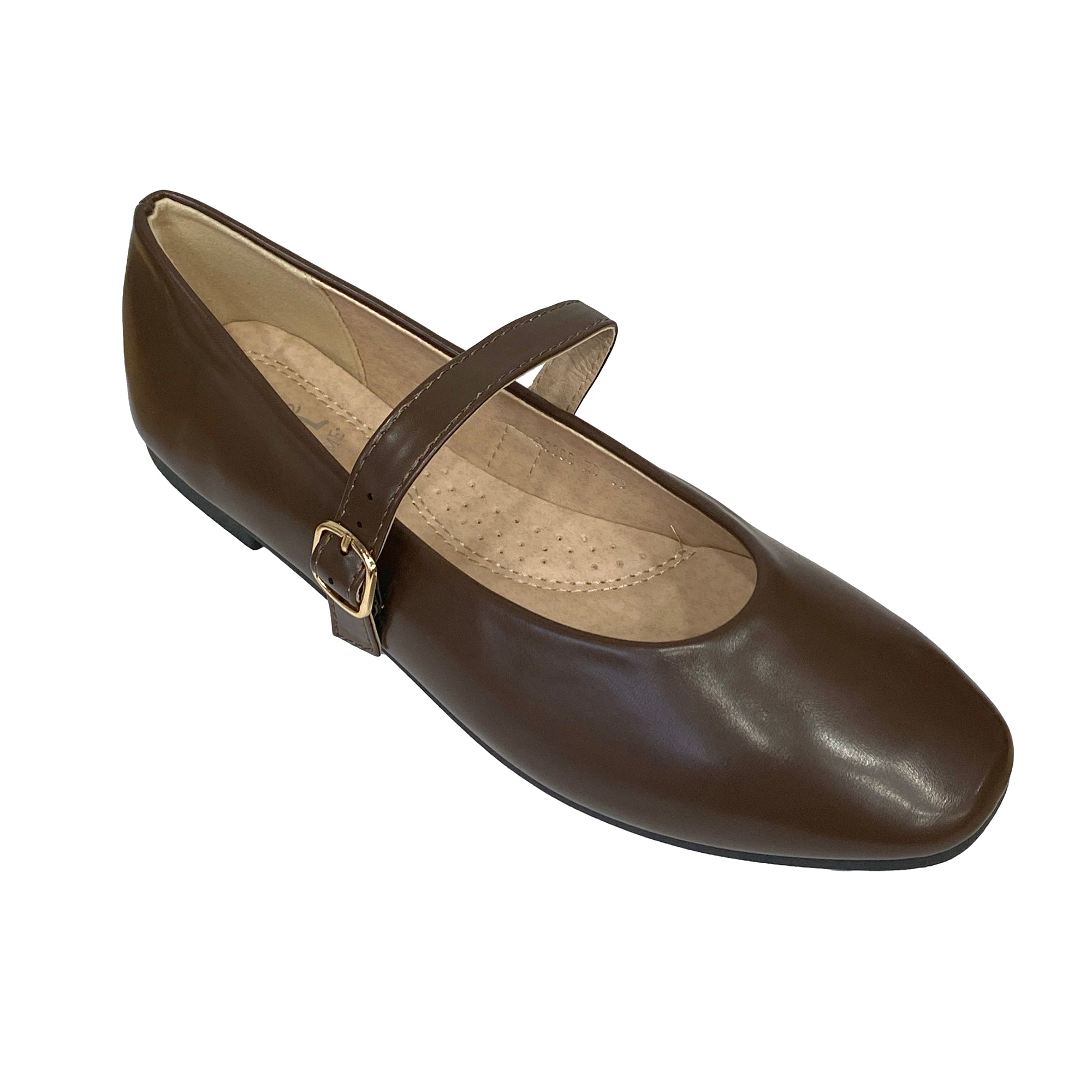 Γυναικείες μπαλαρίνες με μπαρέτα Καφέ ANSIN