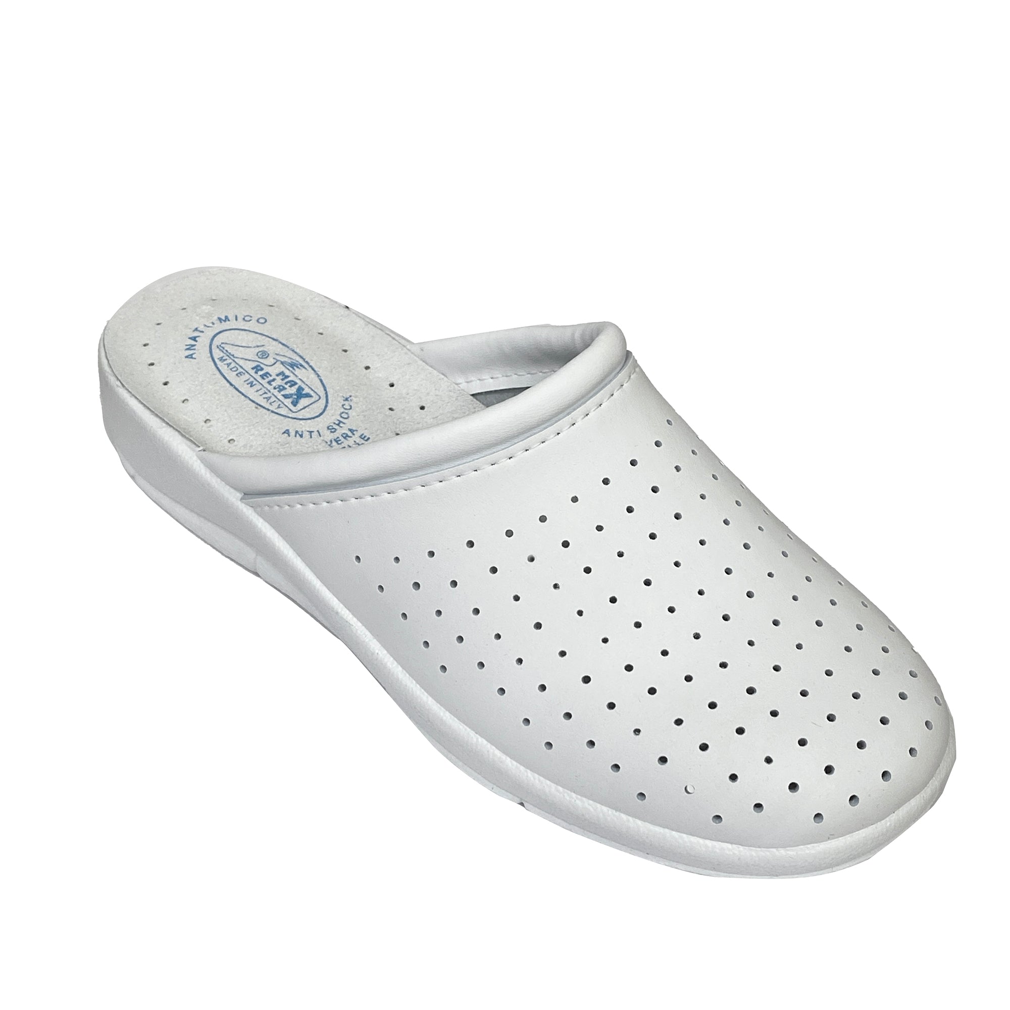 Ανδρικά ανατομικά σαμπό με δερμάτινο πάτο Λευκό ANSIN