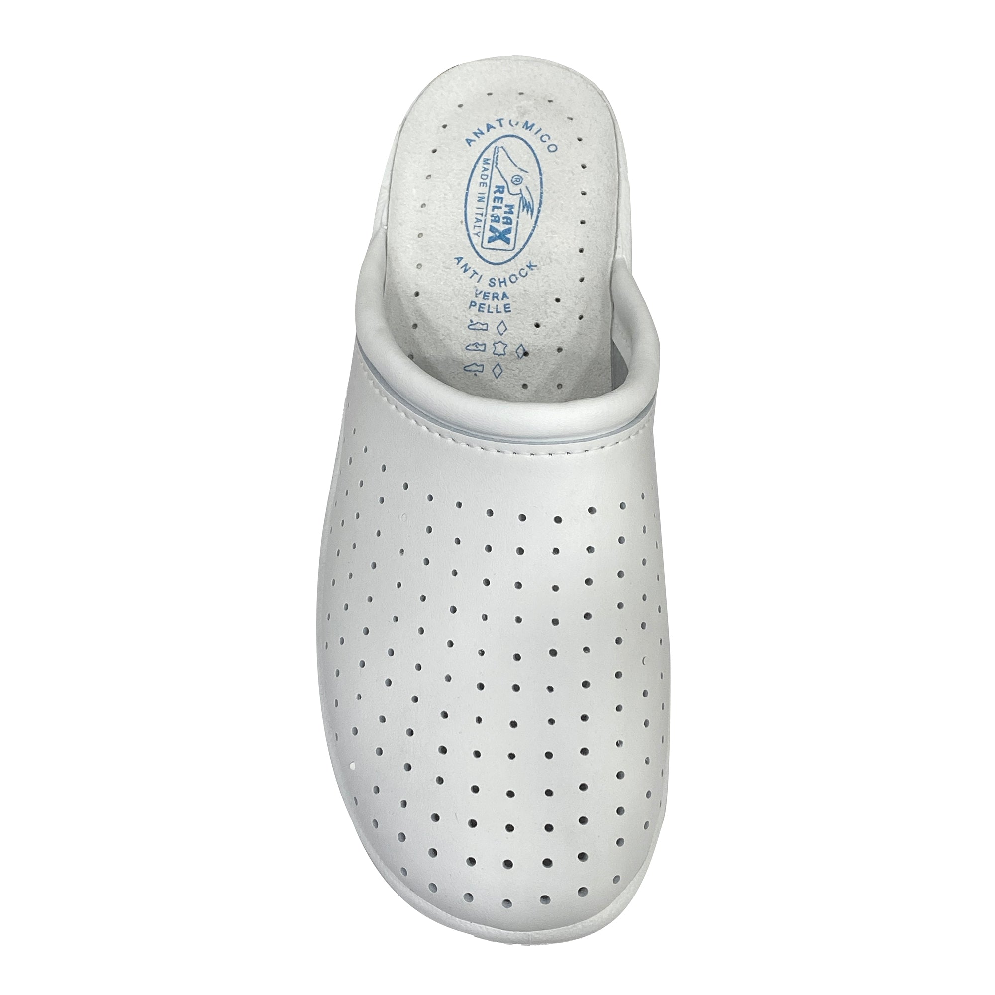 Ανδρικά ανατομικά σαμπό με δερμάτινο πάτο Λευκό ANSIN