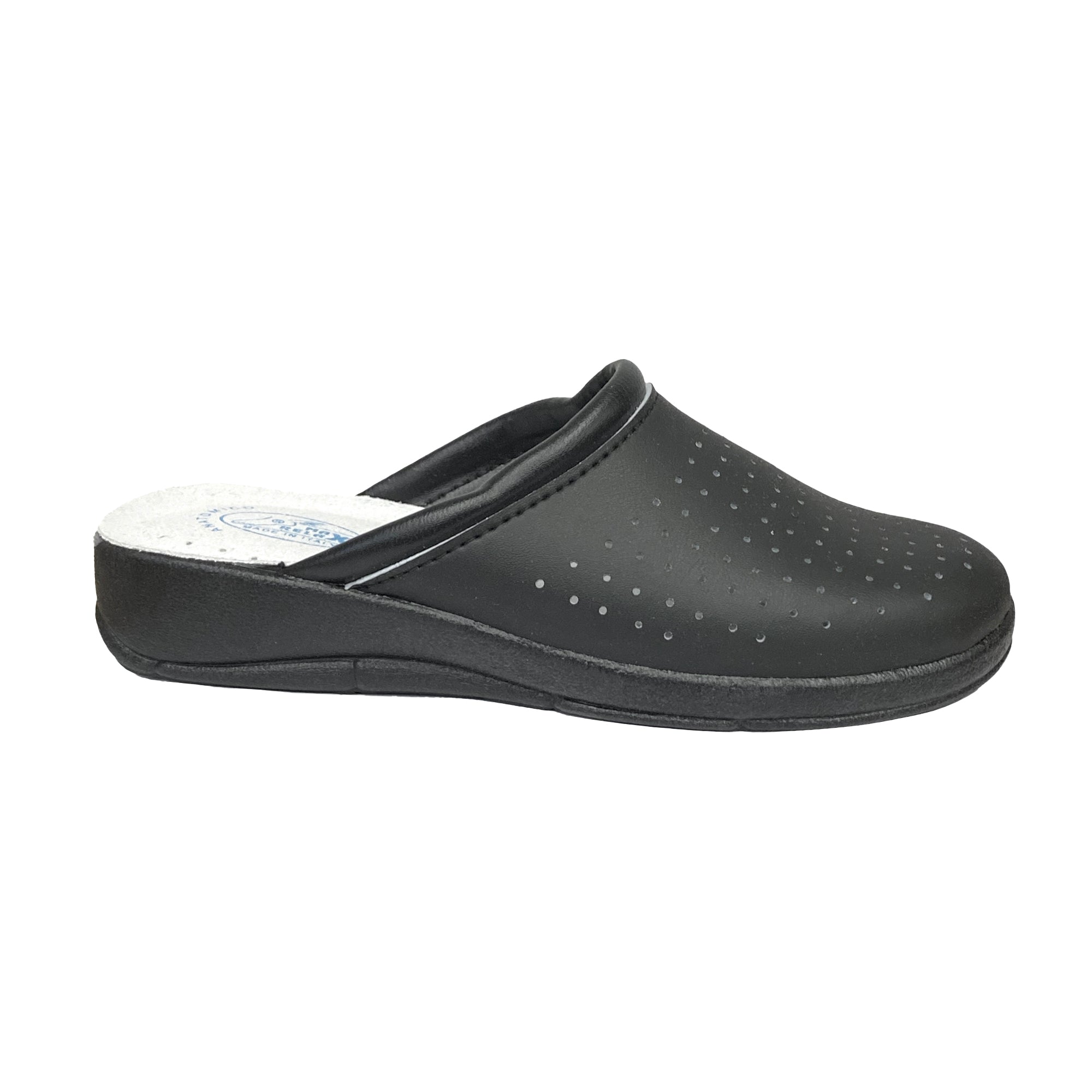 Ανδρικά ανατομικά σαμπό με δερμάτινο πάτο Μαύρο ANSIN